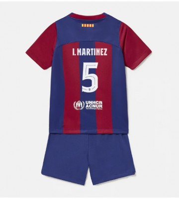 Maillot de foot Barcelona Inigo Martinez #5 Domicile enfant 2023-24 Manches Courte (+ pantalon court)
